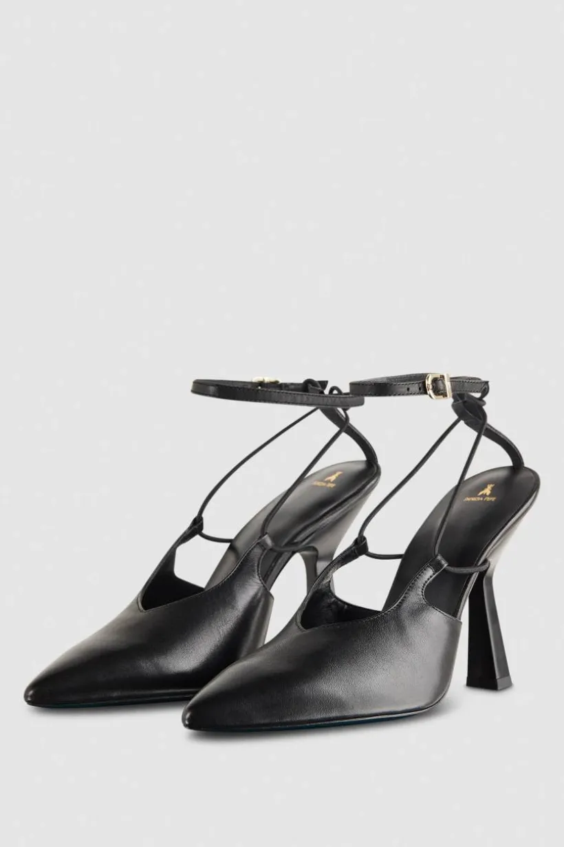 Slingback in pelle con fibbia Astral