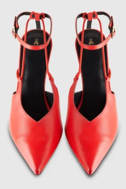 Slingback in pelle con fibbia Astral