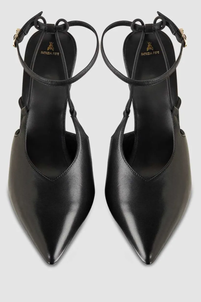 Slingback in pelle con fibbia Astral