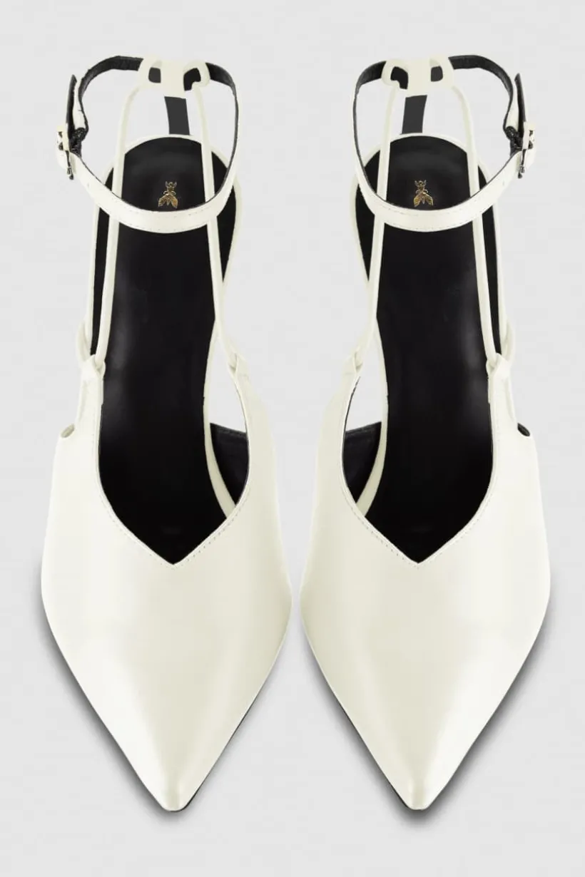 Slingback in pelle con fibbia Astral