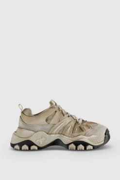 Sneaker running in pelle