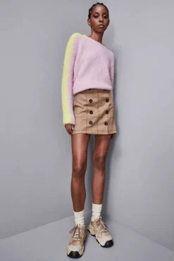 Sneaker running in pelle
