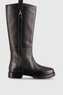 Stivali alti in nappa con zip