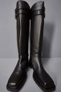 Stivali biker in pelle