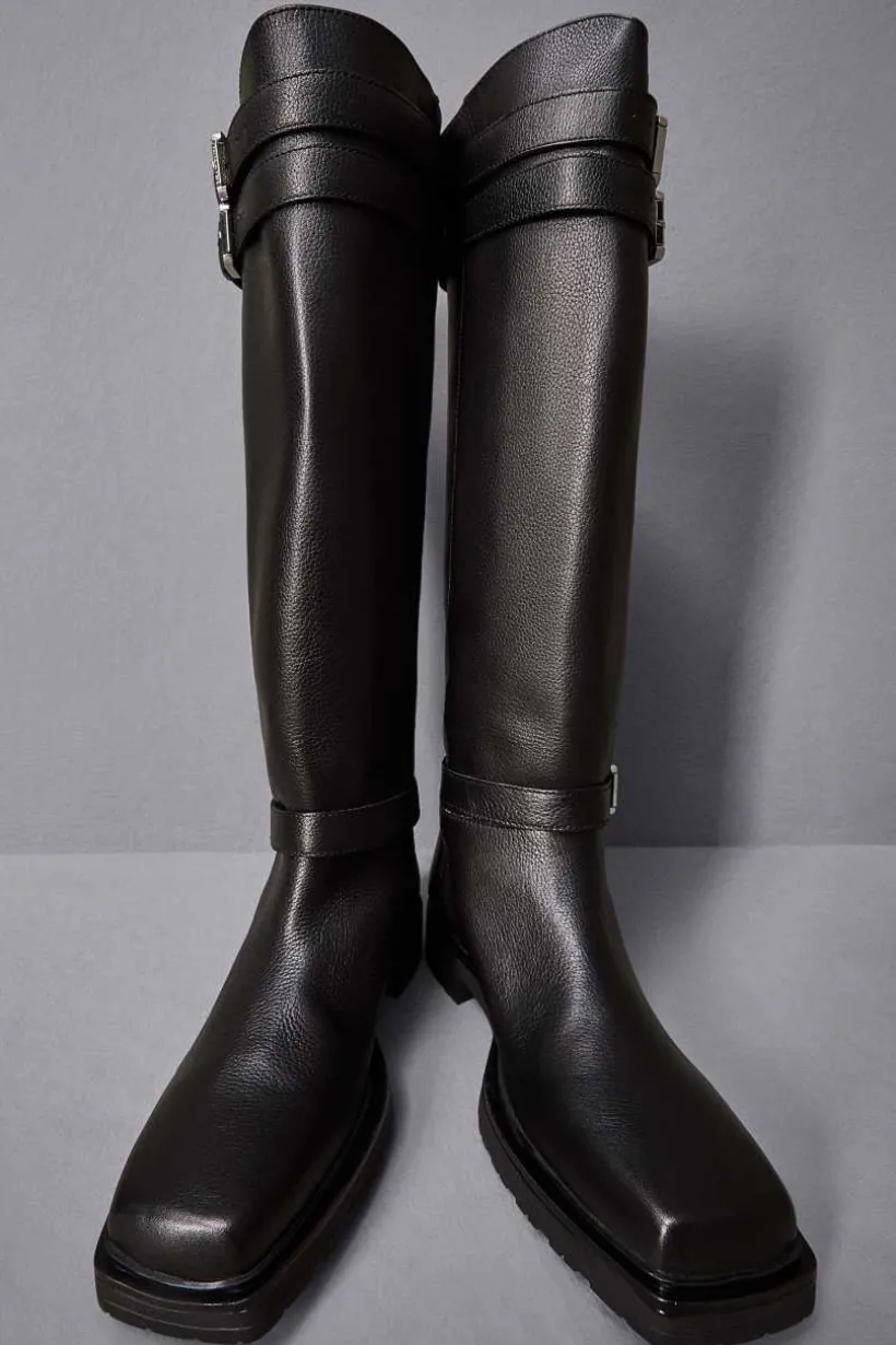 Stivali biker in pelle