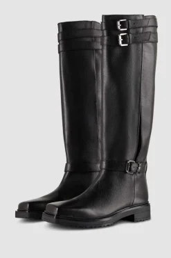 Stivali biker in pelle