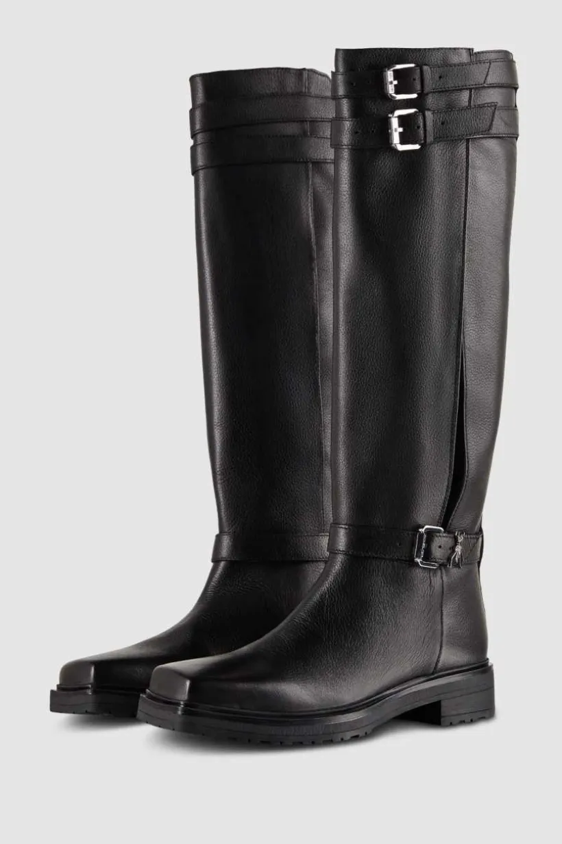 Stivali biker in pelle