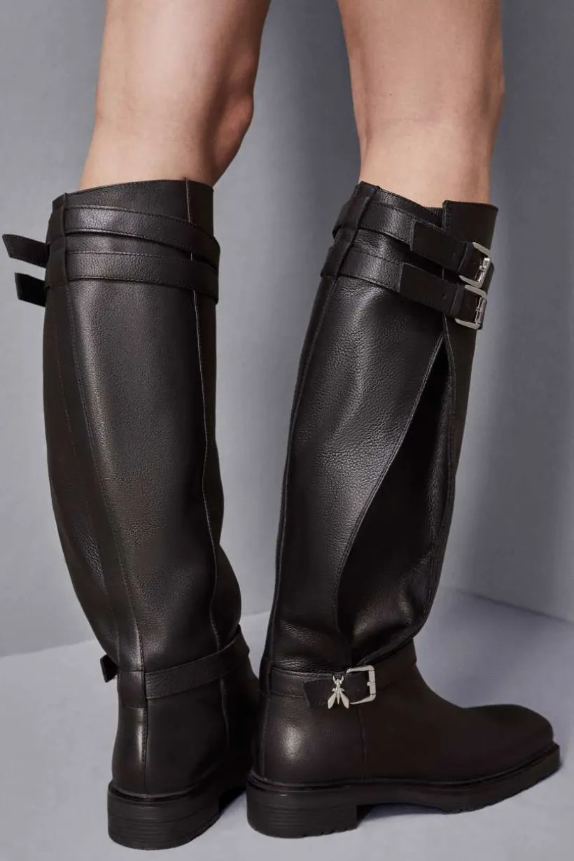 Stivali biker in pelle