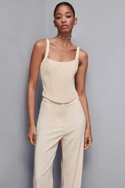 Top bustier in tessuto stretch