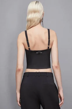 Top bustier in tessuto stretch