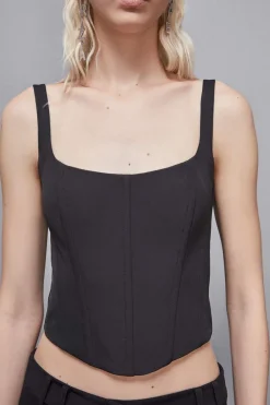 Top bustier in tessuto stretch