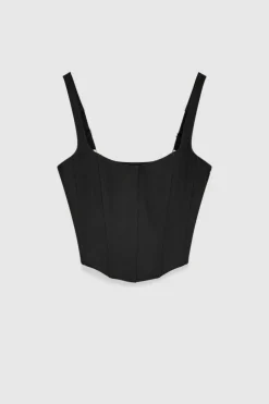 Top bustier in tessuto stretch