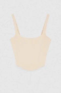 Top bustier in tessuto stretch