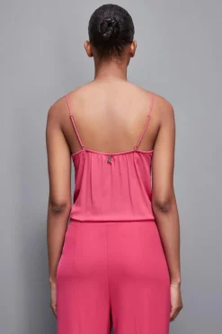 Top con pizzo in crepe Essential