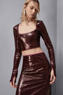 Top in paillettes
