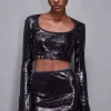Top in paillettes