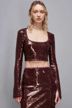 Top in paillettes