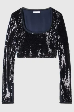 Top in paillettes