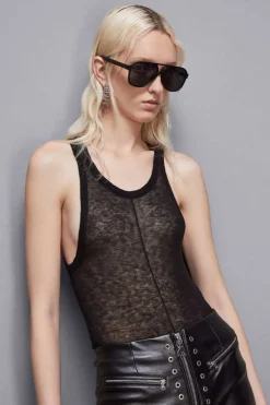 Top senza maniche in lana Essential