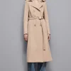 Trench con fibbia in nylon bielastico