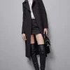 Trench con fibbia in nylon bielastico
