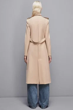 Trench con fibbia in nylon bielastico