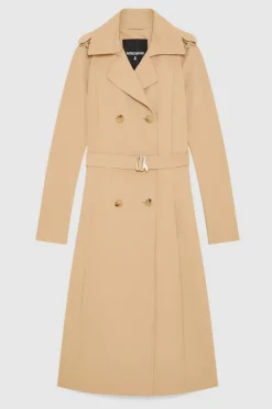 Trench con fibbia in nylon bielastico