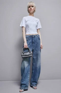 T-shirt bustier in Jersey di cotone