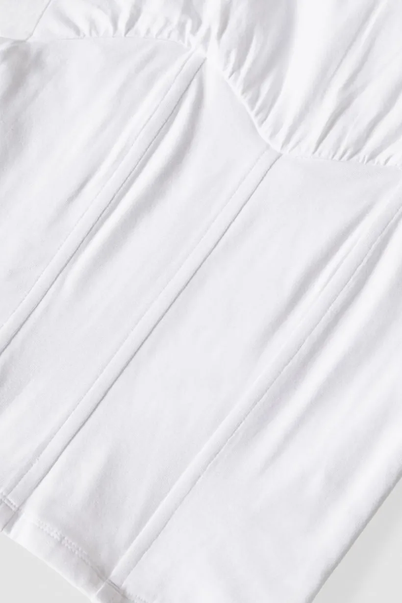 T-shirt bustier in Jersey di cotone