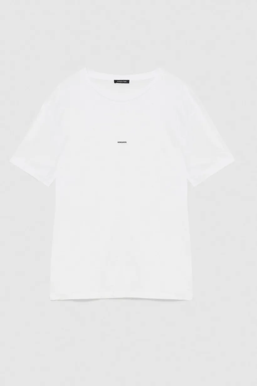 T-shirt in cotone pima con logo