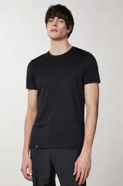 T-shirt slim fit in lyocell e cotone