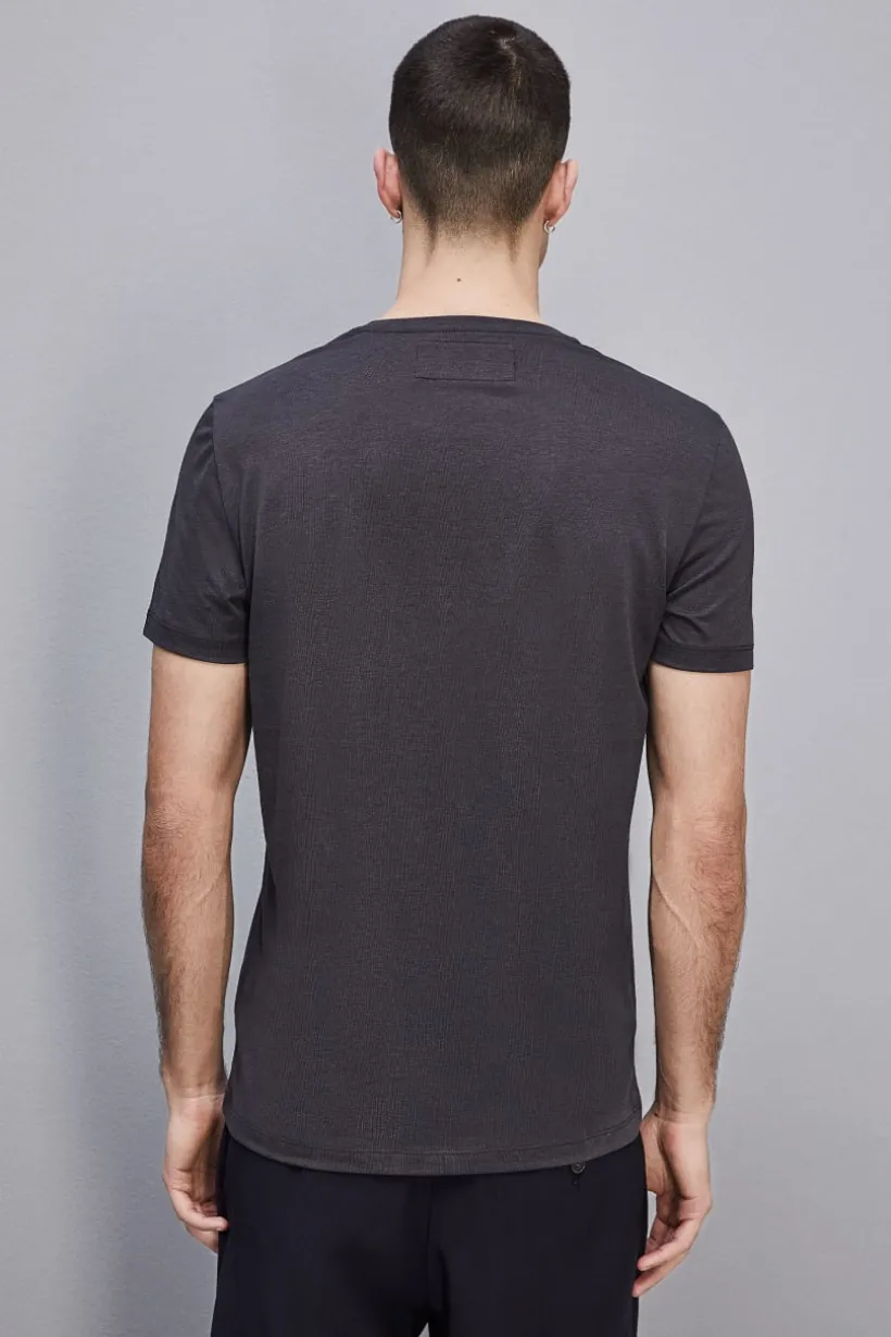 T-shirt slim fit in lyocell e cotone