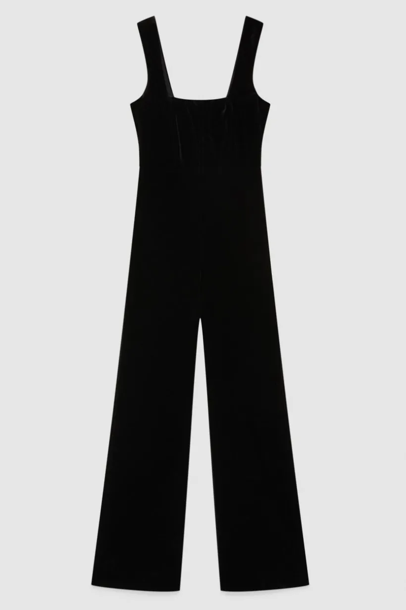 Tuta bustier in velluto Essential