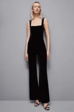 Tuta bustier in velluto Essential